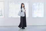 ROOTOTE ルートート トートバッグ 3660 通販 トートバック 肩掛けバッグ ニットバッグ 通勤 通学 大きめ A4 肩掛け ROUND ラウンド おしゃれ かわいい チェック柄 シンプル きれいめ