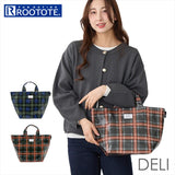 ルートート ラミネート ROOTOTE 3724 通販 トートバッグ トートバック 手提げバッグ 手提げカバン 手持ち鞄 レディース 大きめ 自立 通勤 通学 デリ DELI タータンチェック 大人 女性