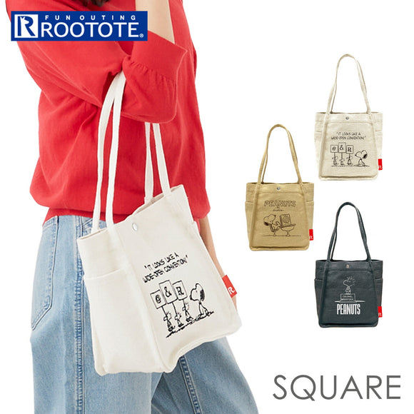 ルートート ミニトート ROOTOTE 8314 通販 IP.スクエア.PEANUTS-8C スヌーピー トートバッグ トートバック ミニバッグ ミニバック 肩掛け 小さめ レディース メンズ 軽量 おしゃれ