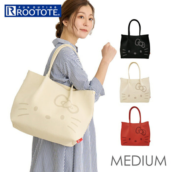 ルートート トートバッグ rootote8381 通販 IP.ミディアム.ルフル.ハローキティ-A トートバック 肩掛け ミニトート シンプル 軽量 レディース 手洗い可能 オシャレ おしゃれ かわいい