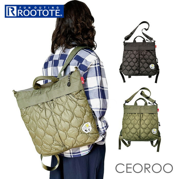 ルートート スヌーピー ROOTOTE 8407 通販 リュック リュックサック バックパック デイパック レディース キルティング 大きめ A4 通勤 通学 CEOROO セオルー Puff パフ PEANUTS