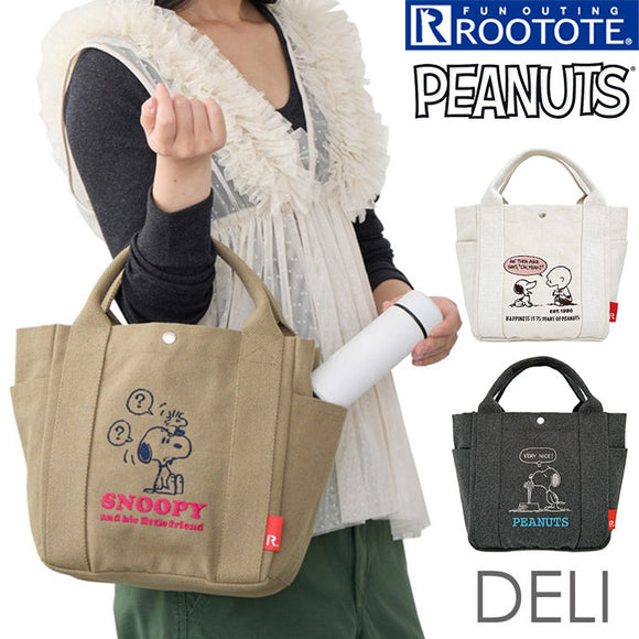 ルートート スヌーピー ROOTOTE 8442 通販 トートバッグ トートバック ミニトートバッグ ハンドバッグ レディース キャンバス ピーナッツ Peanuts SNOOPY DELI デリ 刺繍 おしゃれ