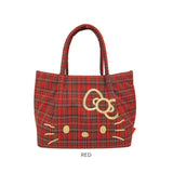 ROOTOTE ルートート トートバッグ 8463 通販 トートバック 肩掛けバッグ 横型 軽量 軽い 通勤 サブバッグ DELI デリ キャラクター サンリオ キティちゃん Hello Kitty フェイス チェック