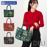 ROOTOTE ルートート トートバッグ 8463 通販 トートバック 肩掛けバッグ 横型 軽量 軽い 通勤 サブバッグ DELI デリ キャラクター サンリオ キティちゃん Hello Kitty フェイス チェック