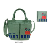 スヌーピー ROOTOTE ルートート 8503 通販 ショルダーバッグ トートバッグ 2way 斜めがけバッグ 小さめ 通勤 通学 旅行 babyroo ベビールー コットン 刺繍 レディース おしゃれ かわいい