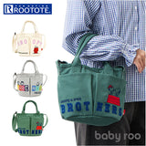 スヌーピー ROOTOTE ルートート 8503 通販 ショルダーバッグ トートバッグ 2way 斜めがけバッグ 小さめ 通勤 通学 旅行 babyroo ベビールー コットン 刺繍 レディース おしゃれ かわいい