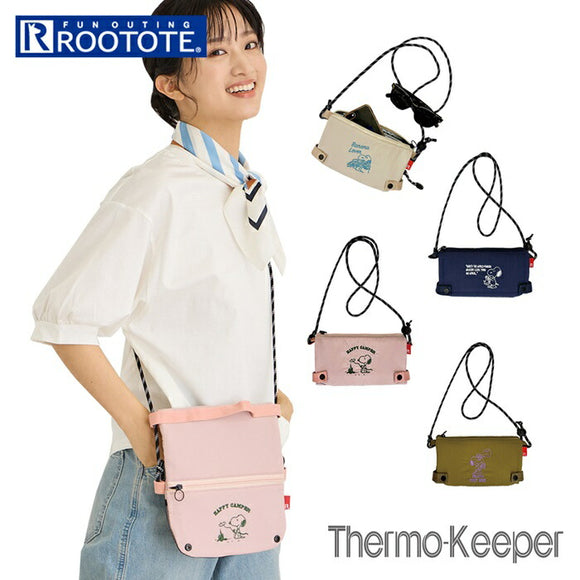 ルートート スヌーピー ショルダーバッグ 通販 ROOTOTE 8608 ショルダーバック ミニショルダー 保冷バッグ ナイロン 洗濯機で洗える 保冷 通勤 通学 アウトドア 旅行 可愛い ピーナッツ