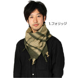 ロスコ Rothco 通販/正規品 おすすめ 秋 定番 モロッコ エスニック チェック 柄 マフラ アメカジ ミリタリー 綿 コットン 迷彩 男性用 大判 レディース メンズ スカーフ アフガン