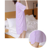 tシャツワンピース ワンピース ルームウェア レディース 通販 半袖 Tシャツワンピース Tシャツワンピ ルームワンピース 部屋着 パジャマ ワンピ きれいめ シンプル ラウンドネック 春 夏