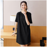 tシャツワンピース ワンピース ルームウェア レディース 通販 半袖 Tシャツワンピース Tシャツワンピ ルームワンピース 部屋着 パジャマ ワンピ きれいめ シンプル ラウンドネック 春 夏