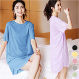 tシャツワンピース ワンピース ルームウェア レディース 通販 半袖 Tシャツワンピース Tシャツワンピ ルームワンピース 部屋着 パジャマ ワンピ きれいめ シンプル ラウンドネック 春 夏