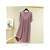 ワンピース ルームウェア レディース 通販 半袖 プリーツ ルームワンピース 部屋着 ワンピ パジャマ 寝間着 ゆったり 薄手 Aライン スカート おしゃれ リラックス カジュアル かわいい