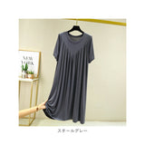 ワンピース ルームウェア レディース 通販 半袖 プリーツ ルームワンピース 部屋着 ワンピ パジャマ 寝間着 ゆったり 薄手 Aライン スカート おしゃれ リラックス カジュアル かわいい