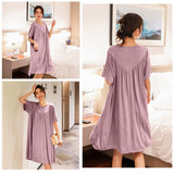 ワンピース ルームウェア レディース 通販 半袖 プリーツ ルームワンピース 部屋着 ワンピ パジャマ 寝間着 ゆったり 薄手 Aライン スカート おしゃれ リラックス カジュアル かわいい