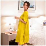 ワンピース ルームウェア レディース 通販 半袖 プリーツ ルームワンピース 部屋着 ワンピ パジャマ 寝間着 ゆったり 薄手 Aライン スカート おしゃれ リラックス カジュアル かわいい
