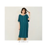 ワンピース Tシャツスカート 通販 五分袖 ロングシャツワンピース ロングシャツ ワンピース ワンピ ミドル丈 Tシャツワンピース 普段着 ラウンドネック 無地 シンプル カジュアル