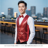 ベスト 蝶ネクタイ スパンコール 通販 チョッキ ジレ ウェストコート ダンス衣装 ステージ衣装 舞台衣装 忘年会 新年会 パーティー 司会 コスプレ ハロウィン メンズ レディース