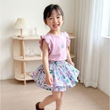 セットアップ キッズ 女の子 通販 上下セット 半袖 ハーフパンツ Tシャツ ボトムス トップス 子供服 子ども服 こども服 女子 かわいい おしゃれ カジュアル シンプル キッズファッション