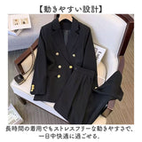 セットアップ レディース 金ボタン 通販 パンツスーツ スーツ ジャケット パンツ 2点セット カジュアルセットアップ セミフォーマル ビジネススーツ フォーマル 卒業式 入学式 結婚式