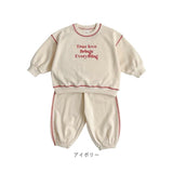 スウェット セットアップ 通販 ベビー キッズ 男の子 女の子 上下セット 刺繍ロゴ 子供服 ベビー服 ルームウェア パジャマ 男女兼用 トップス パンツ シンプル カジュアル 着せやすい