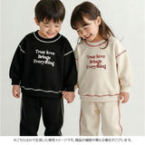 スウェット セットアップ 通販 ベビー キッズ 男の子 女の子 上下セット 刺繍ロゴ 子供服 ベビー服 ルームウェア パジャマ 男女兼用 トップス パンツ シンプル カジュアル 着せやすい