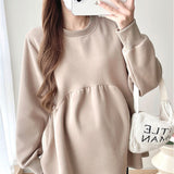 マタニティ トップス 通販 マタニティウェア 妊婦服 チュニック 長袖 カットソー レディース クルーネック 産前産後 春 秋 冬 大きいサイズ 産前 産後 通勤 秋冬 オフィス カジュアル