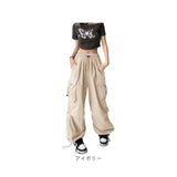 カーゴパンツ レディース ワイドパンツ 通販 ミリタリーパンツ カジュアルパンツ パンツ 長ズボン ロングパンツ ミリタリー ウエストゴム 普段着 着回し ポケット ゆったり カジュアル