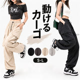 カーゴパンツ レディース ワイドパンツ 通販 ミリタリーパンツ カジュアルパンツ パンツ 長ズボン ロングパンツ ミリタリー ウエストゴム 普段着 着回し ポケット ゆったり カジュアル
