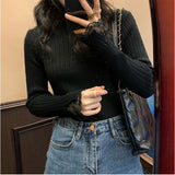レース付きリブニット トップス 通販 ニット 長袖 リブニット セーター レース付き レディース クルーネック ハイネック 重ね着 大人可愛い フェミニン 韓国風 可愛い きれいめ 上品