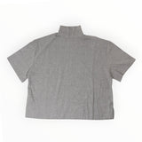 モックネックTシャツ 通販 半袖カットソー ドロップショルダー タートルネック ストレッチ素材 カジュアル 伸縮性 ゆるTシャツ 無地 シンプル 首元カバー 日よけ対策 プルオーバー 春夏秋