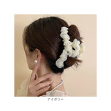 バンスクリップ 大きめ しっかり 通販 ヘアクリップ ヘアークリップ ヘアアクセサリー 髪飾り 髪留め まとめ髪 シアー フリル ハーフアップ シンプル 無地 おしゃれ 上品 きれいめ