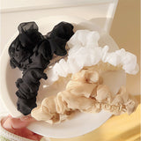 バンスクリップ 大きめ しっかり 通販 ヘアクリップ ヘアークリップ ヘアアクセサリー 髪飾り 髪留め まとめ髪 シアー フリル ハーフアップ シンプル 無地 おしゃれ 上品 きれいめ