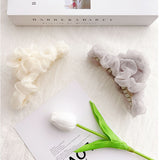 バンスクリップ 大きめ しっかり 通販 ヘアクリップ ヘアークリップ ヘアアクセサリー 髪飾り 髪留め まとめ髪 シアー フリル ハーフアップ シンプル 無地 おしゃれ 上品 きれいめ