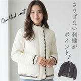 キルティングコート レディース ショート 通販 ダウンコート ダウン アウター ショートダウン 防寒コート 防寒ジャケット 薄手アウター 薄手 キルティング ショート丈 秋物 秋 着痩せ