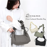 Rename ショルダーバッグ リネーム RSN24029 通販 ショルダーバック ショルダー バッグ 斜めがけバッグ レディース 小さめ 軽量 軽い カジュアル ギャザー リボン 旅行 通勤 おしゃれ