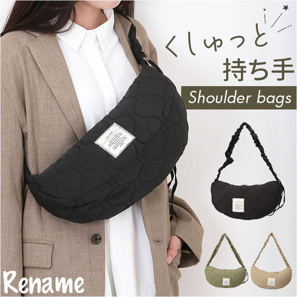Rename ショルダーバッグ リネーム RSN24039 通販 ショルダーバック ショルダー バッグ 斜めがけバッグ レディース 大きめ 大容量 カジュアル キルティング 旅行 通勤 おしゃれ