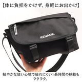 Rename バッグ 通販 メッセンジャーバッグ ショルダーバッグ ボディバッグ ショルダーバック 斜めがけバッグ レディース メンズ 小さめ 大人 旅行 アウトドア 軽量 軽い ナイロン
