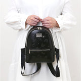 リュック クロミちゃん サンリオ 87134 通販 クロミちゃんグッズ ミニリュック リュックサック バックパック デイパック レディース 小さめ 大人 女子 本革 レザー 黒 ブラック かわいい