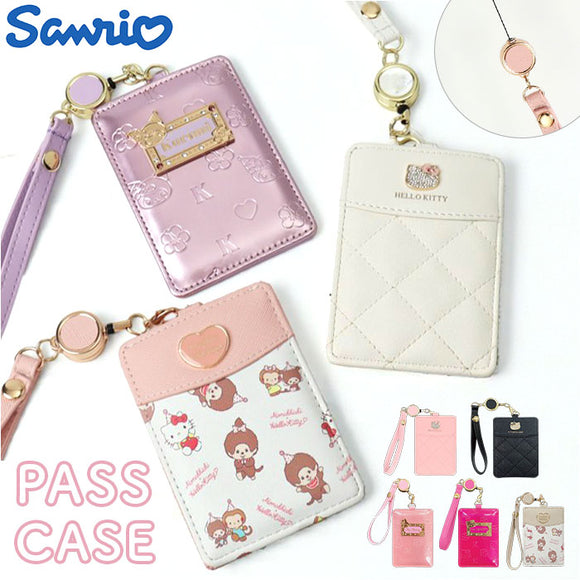 パスケース リール付き サンリオ 通販 定期入れ リール付きパスケース リールパスケース リール付き定期入れ sanrio グッズ 定期券入れ 定期券ケース レディース キャラクター おしゃれ