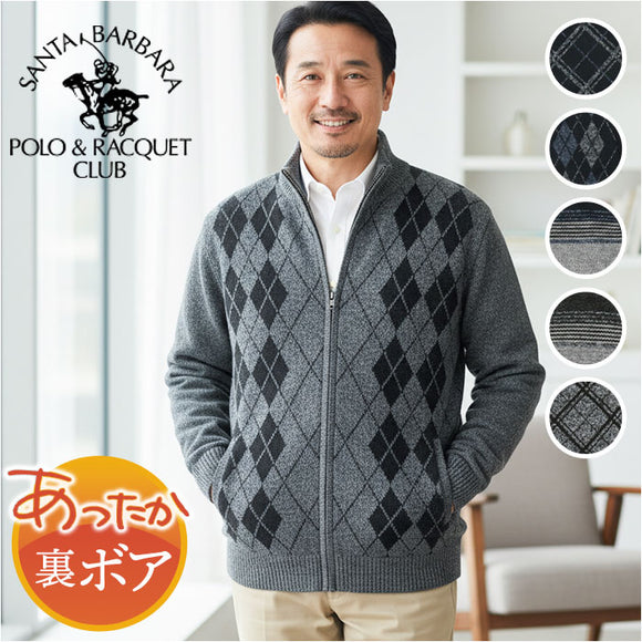 サンタバーバラ ジャケット 通販 ニットジャケット メンズ 上着 アウター ジャンパー ブルゾン ジップアップ SANTA BARBARA POLO & RACQUET CLUB ブランド ゴルフウェア シニア おしゃれ