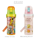 水筒  直飲み ステンレスボトル 470ml 通販 ジュニア  保冷専用 キャラクター マイボトル 超軽量  コンパクト ロック付  肩紐  しまじろう ポケモン ピカチュウ プラレール スケーター