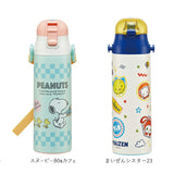 ワンプッシュ ダイレクトボトル 580ml SKATER スケーター  通販 超軽量 軽量 ロック付 コンパクト 子供用 キッズ こども マリオ スナックワールド スヌーピー