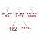 網戸 目隠し シート 通販 遮熱網戸カバー 網戸目隠しシート 遮光遮熱シート 日よけシェード 面ファスナー取付 プライバシー保護 風を通すシート 日本製 国産 省エネ節電 目隠しフィルム