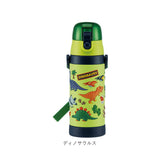 SKATER スケーター 水筒 キッズ 直飲み SDPV5 通販 日本製 ステンレスボトル ダイレクトボトル ステンレス 480ml ワンタッチ 立体プリント 3D ロック付き 保冷 保温 ベルト付き 女の子