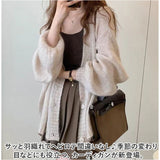 ニット カーディガン レディース 通販 ニットカーディガン カーデ ボレロ 上着 羽織 羽織り コート 前開き ゆったり 体型カバー 長袖 きれいめ 大人 無地 シンプル カジュアル かわいい