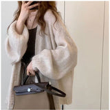 ニット カーディガン レディース 通販 ニットカーディガン カーデ ボレロ 上着 羽織 羽織り コート 前開き ゆったり 体型カバー 長袖 きれいめ 大人 無地 シンプル カジュアル かわいい