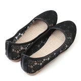 フラット パンプス 歩きやすい 通販 フラットパンプス レースパンプス フラットシューズ レース 透け感 ローヒール ラウンドトゥ 痛くない 疲れない 柔らかい ぺたんこ 通気性 メッシュ