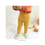 ストレッチパンツ キッズ 通販 リブパンツ ボトムス 長ズボン コットン素材 レギンス レギパン ロングパンツ パンツ ズボン 男の子 女の子 ウェストゴム 動きやすい 快適 シンプル 無地
