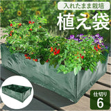 植え袋 ガーデンベッド 通販 野菜植物コンテナ 植栽コンテナ 植物ベッド 栽培バッグ 植物栽培バッグ 植物栽培バック 栽培バック 仕切り グリッド付き ガーデニング 植物 栽培 使い方簡単