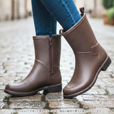 レインブーツ レディース 通販 レインシューズ 雨靴 おしゃれ シンプル サイドジップ きれいめ 上品 長靴 通勤 通学 滑り止め 雨具 レイングッズ 梅雨 雨の日 オフィス ビジネス